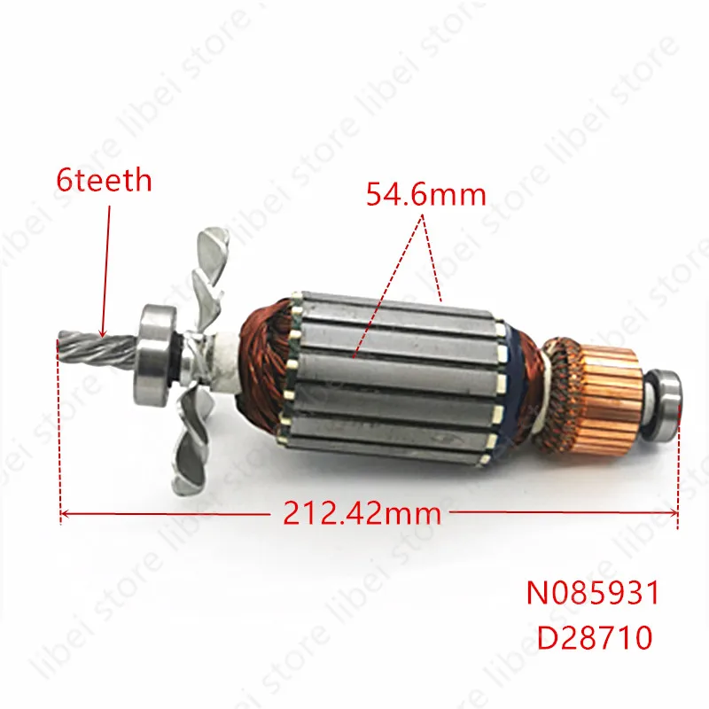 N085931 D28710 Motor Armature Rotor Engine for DEWALT AC220-240V
N085931 D28710 Motor Armature Rotor Engine for DEWALT AC220-240V