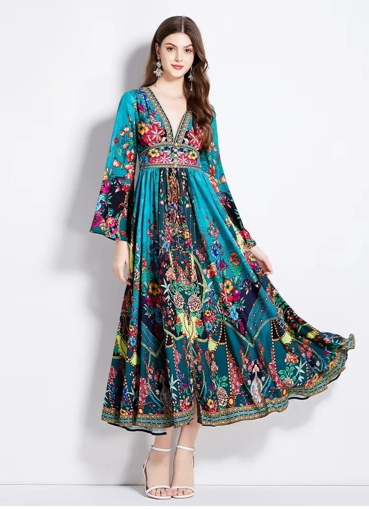 Floral Flying Sleeve Elegant Dress 2024 Summer Women V-Neck Printing Holiday Sexy Party Club Summer
Floral Flying Sleeve Elegant Dress 2024 Summer Women V-Neck Printing Holiday Sexy Party Club Summer