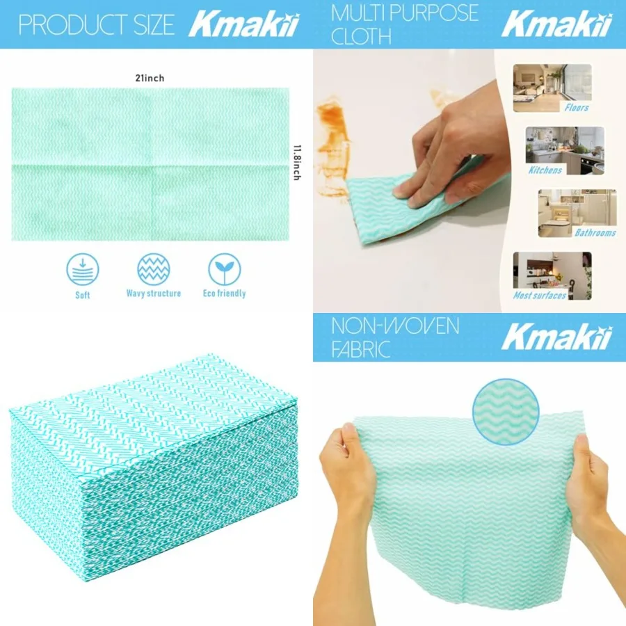 Handi Wipe Reusable Cloths - Multi-Purpose Disposable Dish Cloths and Towels, Ultra Absorbent, Fast-Dry, Durable Cleaning Wipes
Handi Wipe Reusable Cloths - Multi-Purpose Disposable Dish Cloths and Towels, Ultra Absorbent, Fast-Dry, Durable Cleaning Wipes