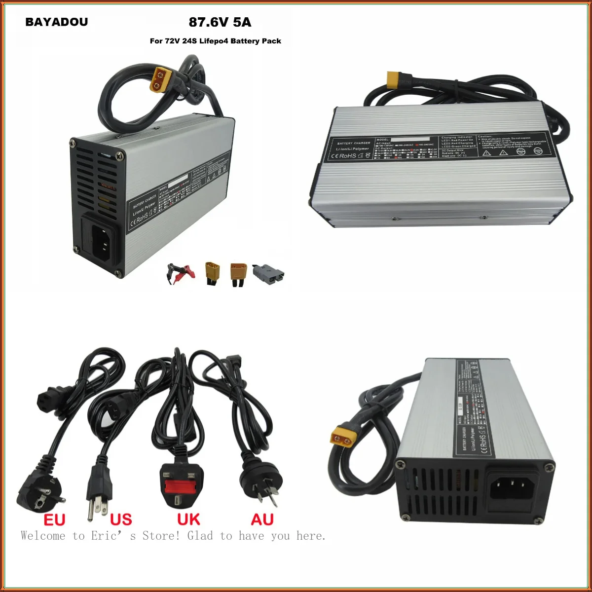 2026 New Hot 72V 5A LiFePO4 Fast Charger Cheap 87.6V For 24S LFP Forklift Touring Car RV Battery Charger XT60 XT90
2026 New Hot 72V 5A LiFePO4 Fast Charger Cheap 87.6V For 24S LFP Forklift Touring Car RV Battery Charger XT60 XT90