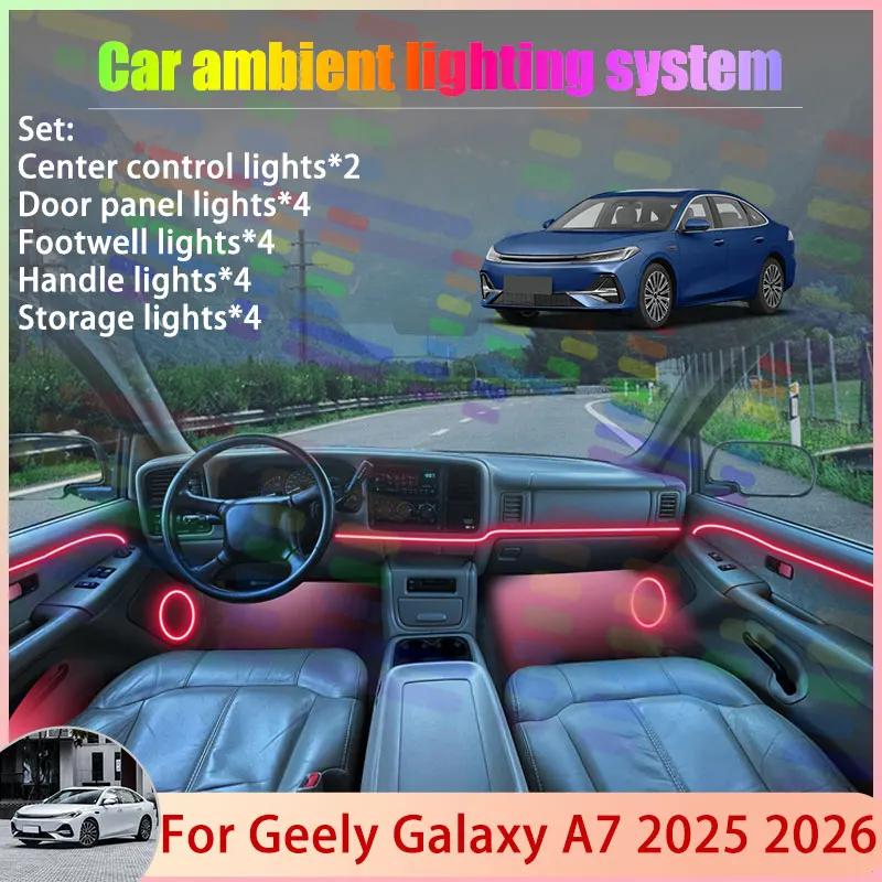 Для Geely Galaxy A7 2025 2026 P181 2/24 в 1, автомобильная атмосферная лампа, RGB абажур, ансамбль, стример, атмосферный набор, аксессуары
Для Geely Galaxy A7 2025 2026 P181 2/24 в 1, автомобильная атмосферная лампа, RGB абажур, ансамбль, стример, атмосферный набор, аксессуары