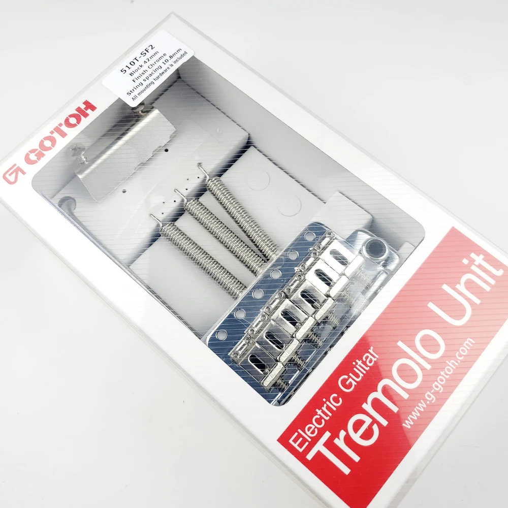 Genuine Original GOTOH 510T-SF2 Electric Guitar Tremolo System Bridge Silver Chrome Made In Japan
Genuine Original GOTOH 510T-SF2 Electric Guitar Tremolo System Bridge Silver Chrome Made In Japan
