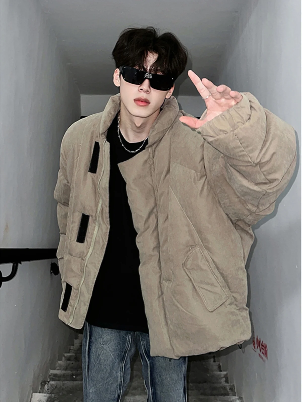 Retro American Suede Cotton Jaet Men's Thi Warm Cotton Coat Bread Sle Stand Collar Winter Outerwear Casual Youth Faion
Retro American Suede Cotton Jaet Men's Thi Warm Cotton Coat Bread Sle Stand Collar Winter Outerwear Casual Youth Faion