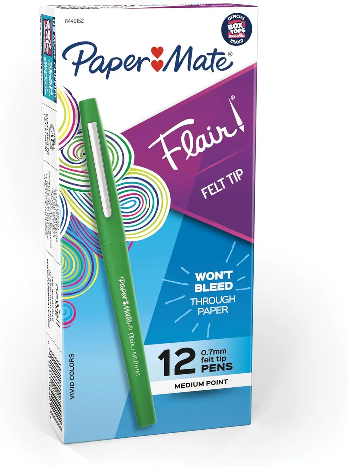 Vivid Green Felt Tip Pens, Medium Point 0.7mm, 12 Pack for Writing & Journaling
Vivid Green Felt Tip Pens, Medium Point 0.7mm, 12 Pack for Writing & Journaling