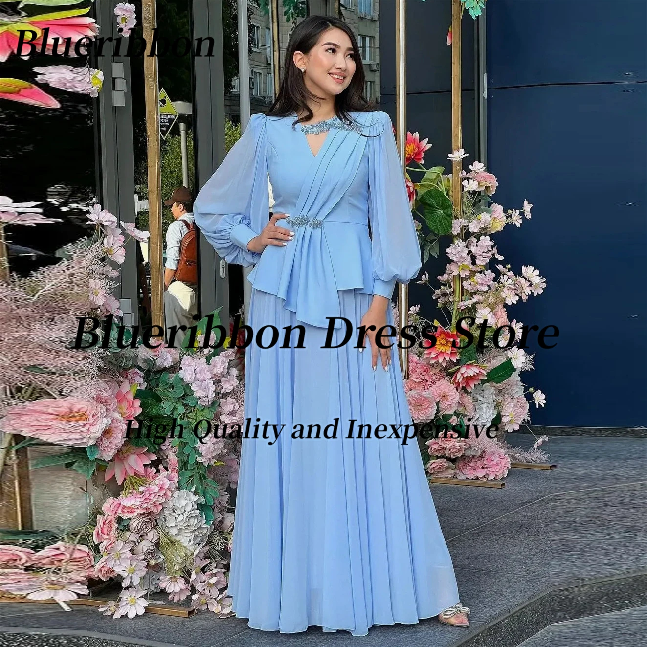 Blueribbon Formal Dresses for Evening Party Beaded Long Sleeves Prom Dress Floor Length Wedding Party Women Wear Gowns
Blueribbon Formal Dresses for Evening Party Beaded Long Sleeves Prom Dress Floor Length Wedding Party Women Wear Gowns