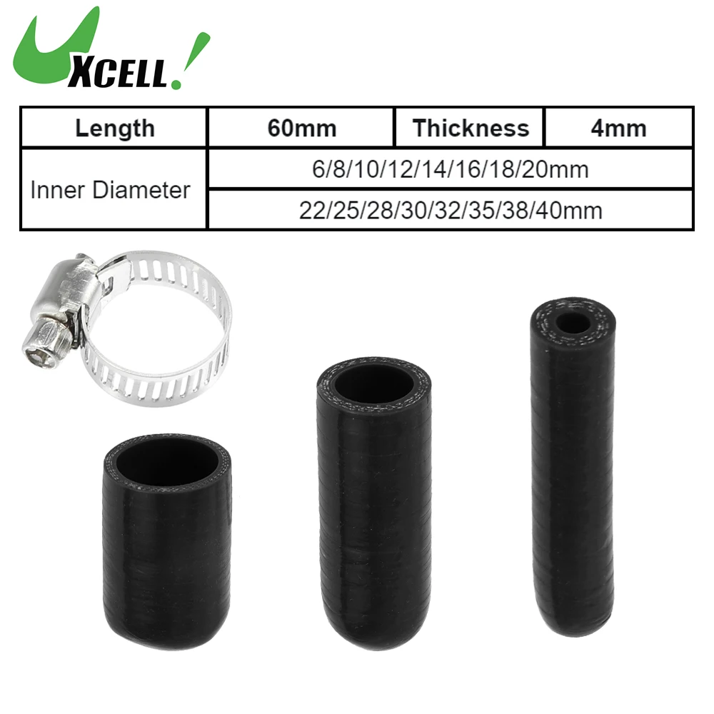 UXCELL 1 Set 60mm Length 6mm-60mm ID Black Car Silicone Rubber Hose End Cap with Clamp Silicone Reinforced Blanking Cap
UXCELL 1 Set 60mm Length 6mm-60mm ID Black Car Silicone Rubber Hose End Cap with Clamp Silicone Reinforced Blanking Cap