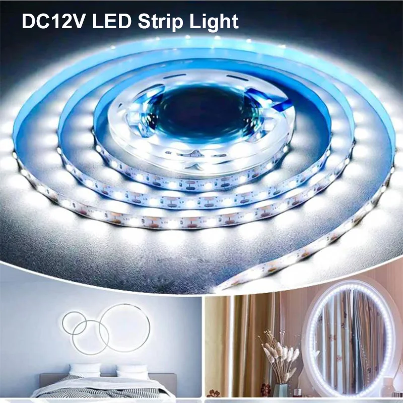 DC12V LED Strip Light SMD 2835 5M 300LED White Warm Red Green Blue RGB Self Adhesive Flexible Strip Ribbon Home Decor Light
DC12V LED Strip Light SMD 2835 5M 300LED White Warm Red Green Blue RGB Self Adhesive Flexible Strip Ribbon Home Decor Light