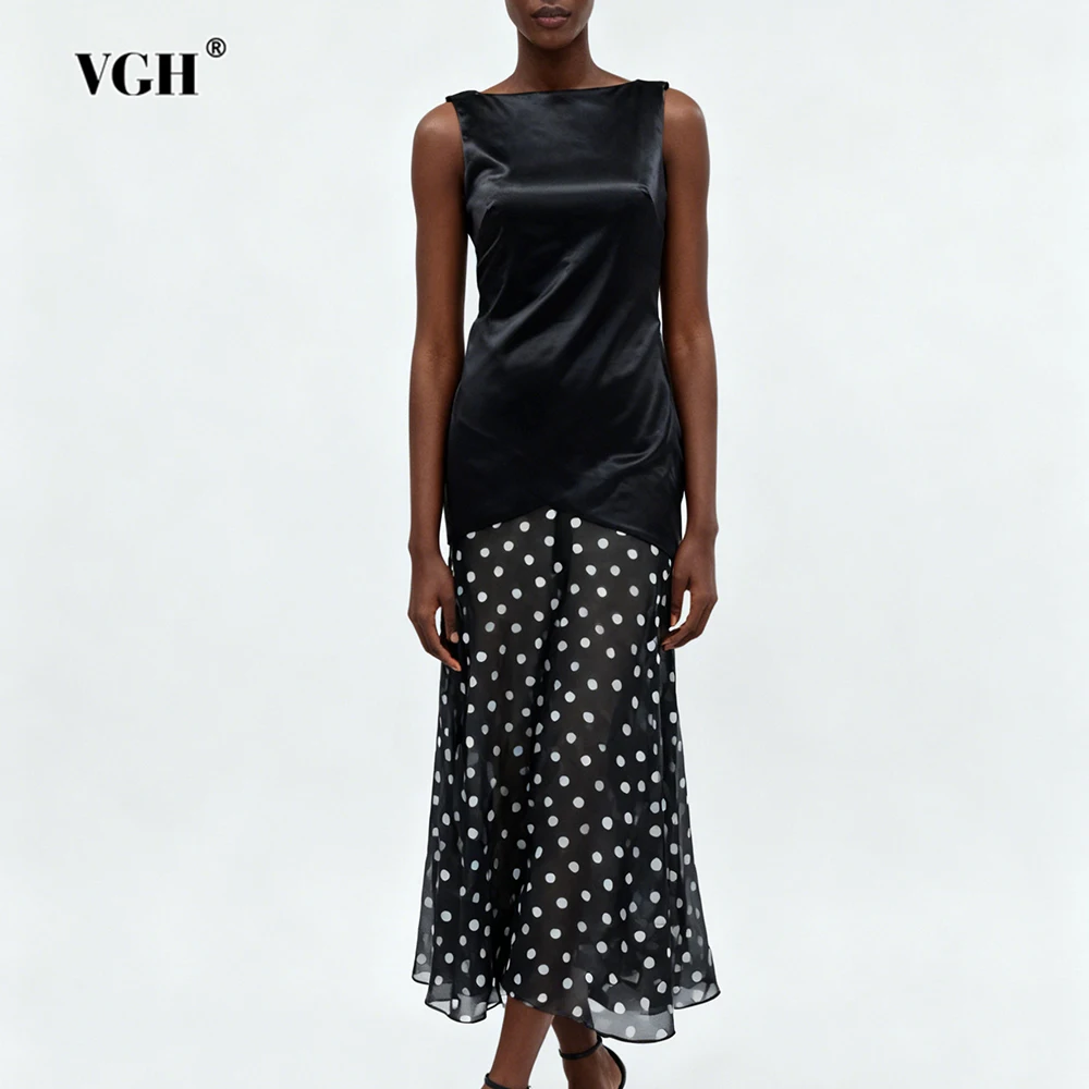 VGH Design Sense Hit Color Утягивающие платья для женщин с круглым вырезом без рукавов и высокой талией Повседневное драпированное длинное платье Женская мода
VGH Design Sense Hit Color Утягивающие платья для женщин с круглым вырезом без рукавов и высокой талией Повседневное драпированное длинное платье Женская мода