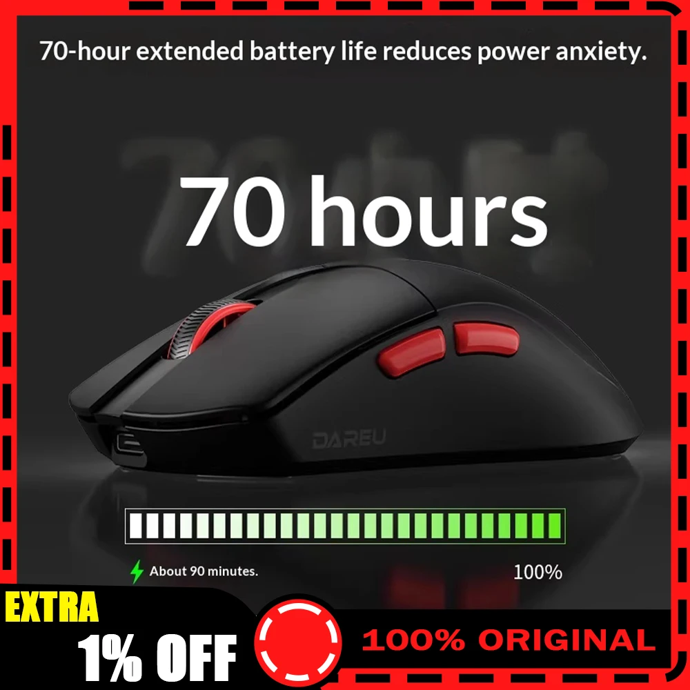 DAREU A950AIR Cicada's Wings Gaming Mouse P3395 High Performance Chip 26000DPI Wireless Mouse 650IPS 50G For CSGO PC Accessories
DAREU A950AIR Cicada's Wings Gaming Mouse P3395 High Performance Chip 26000DPI Wireless Mouse 650IPS 50G For CSGO PC Accessories