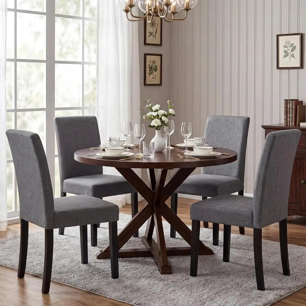 ern Dining Chair Set o 4 Urban Style Linen Kicthen Chairs with Solid Wood Legs or Dining Room and Restaurant(Gray)
ern Dining Chair Set o 4 Urban Style Linen Kicthen Chairs with Solid Wood Legs or Dining Room and Restaurant(Gray)