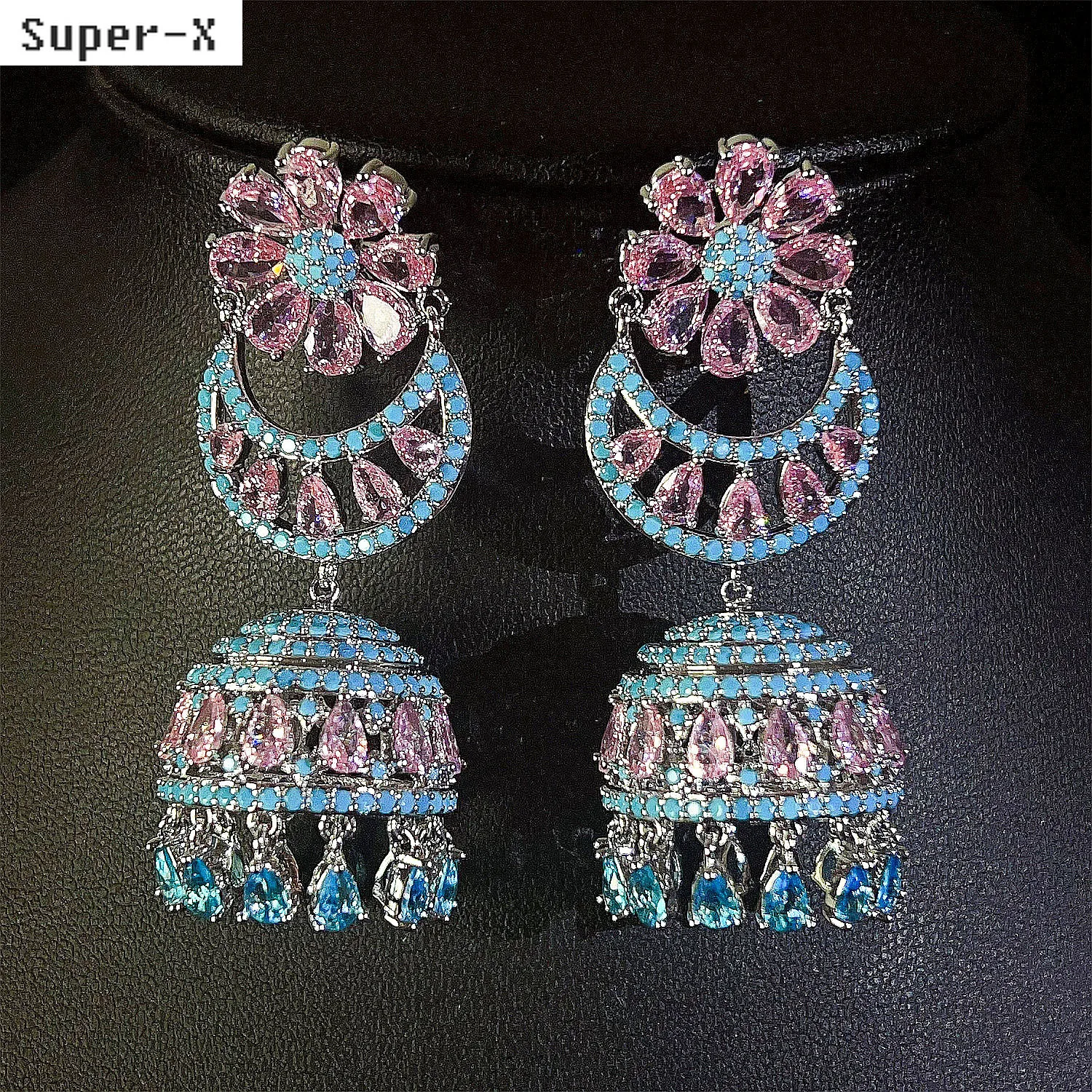 Bohemian Large Earrings Long Wind Bell Pendant Blue Pink White Multicolor Zirconia Long Dangling Earrings Dinner Party Wedding
Bohemian Large Earrings Long Wind Bell Pendant Blue Pink White Multicolor Zirconia Long Dangling Earrings Dinner Party Wedding