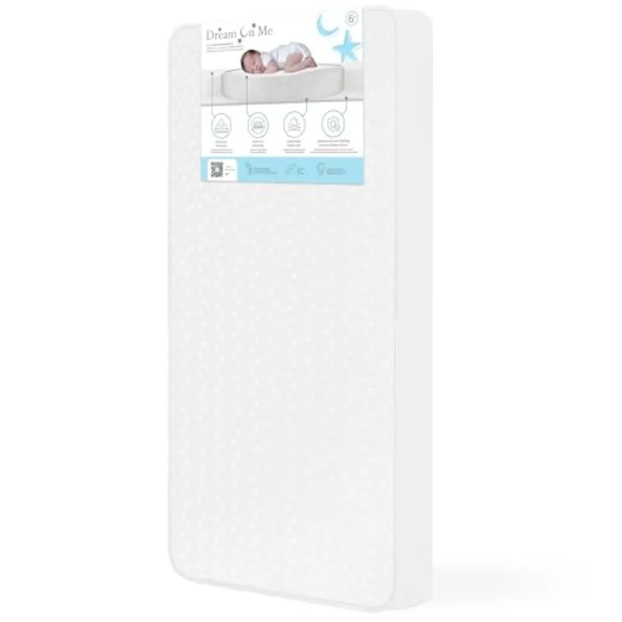 Breathable Full Size Firm Foam Crib and Toddler Bed Mattress White Floral Cover 6 Inch
Breathable Full Size Firm Foam Crib and Toddler Bed Mattress White Floral Cover 6 Inch