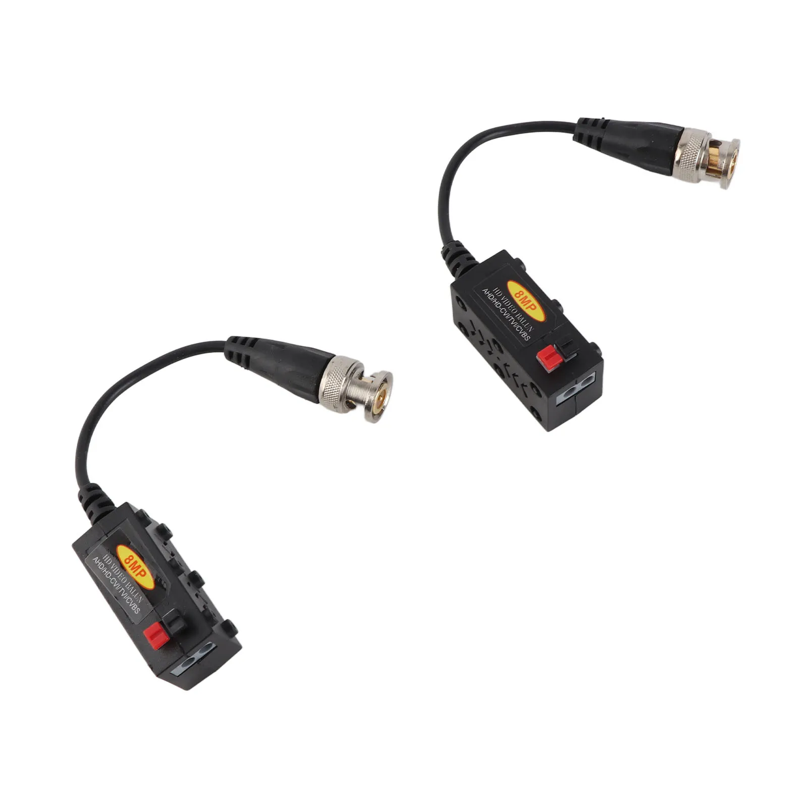 Professional 1 Pair HD Video Balun Transmitter Connectors 8MP 1 Channel CVI TVI AHD Transceiver Cable for Security Camera System
Professional 1 Pair HD Video Balun Transmitter Connectors 8MP 1 Channel CVI TVI AHD Transceiver Cable for Security Camera System