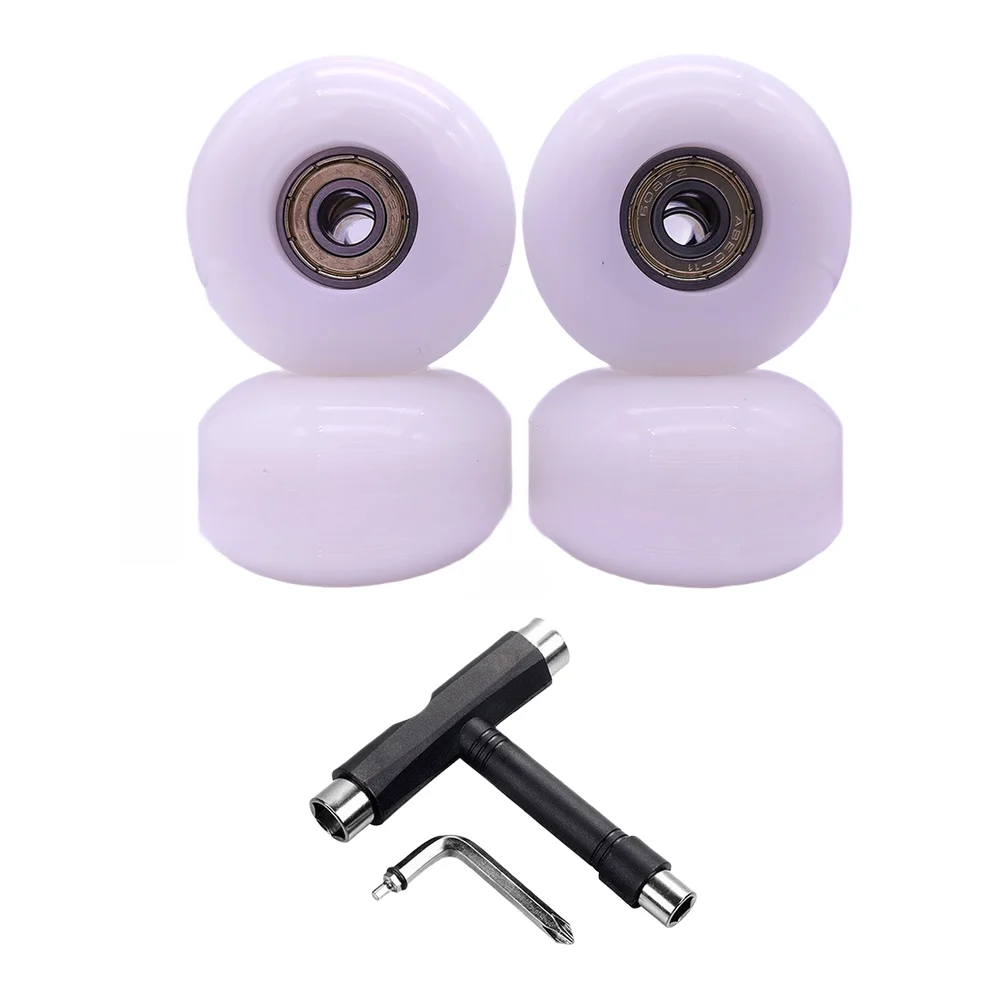 PU Skateboard Wheels 4 Pack 52x32mm 95A Rated for Smooth Rolling and Stability on Cruising and Double Kicktail Boards
PU Skateboard Wheels 4 Pack 52x32mm 95A Rated for Smooth Rolling and Stability on Cruising and Double Kicktail Boards