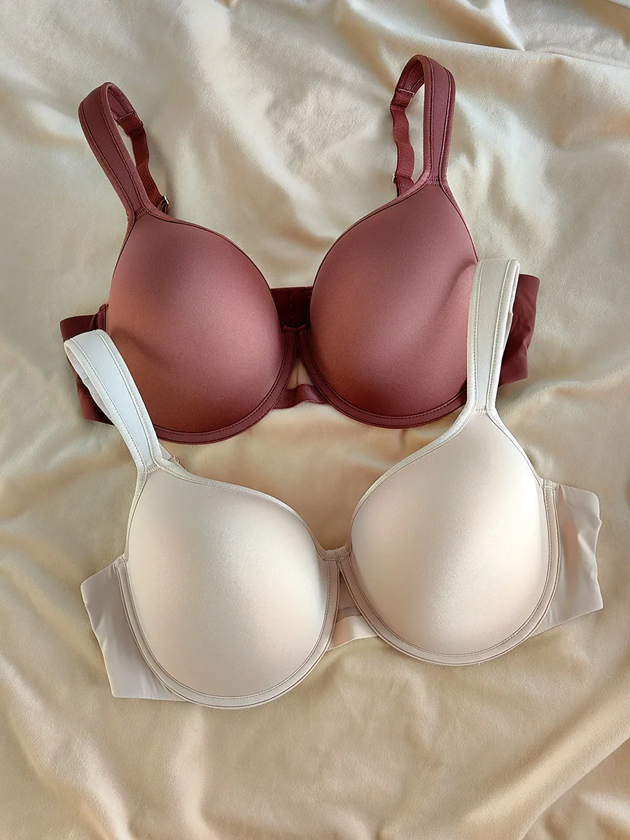 Thin cup wide straps lingerie large breasts show small bra large size large cup simple scarless full cup underwear female
Thin cup wide straps lingerie large breasts show small bra large size large cup simple scarless full cup underwear female