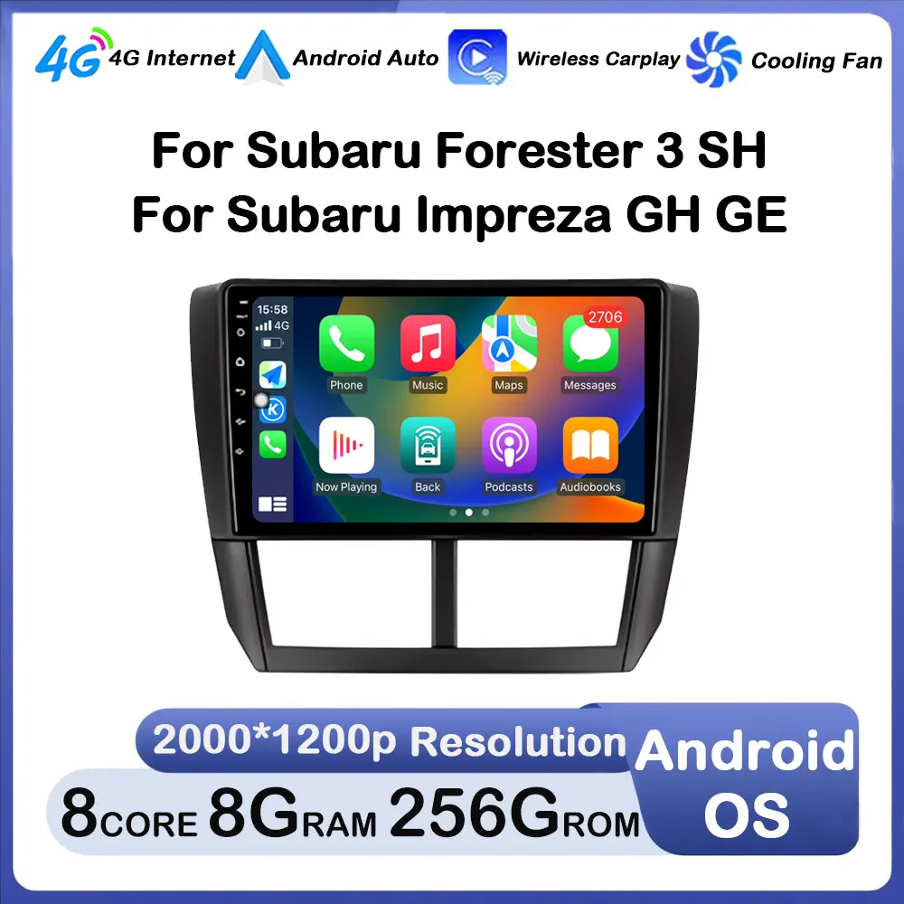 Wireless CarPlay Android Auto for Subaru Forester 3 SH for Subaru Impreza GH GE Car Radio Multimedia Player GPS Navigation 
Wireless CarPlay Android Auto for Subaru Forester 3 SH for Subaru Impreza GH GE Car Radio Multimedia Player GPS Navigation