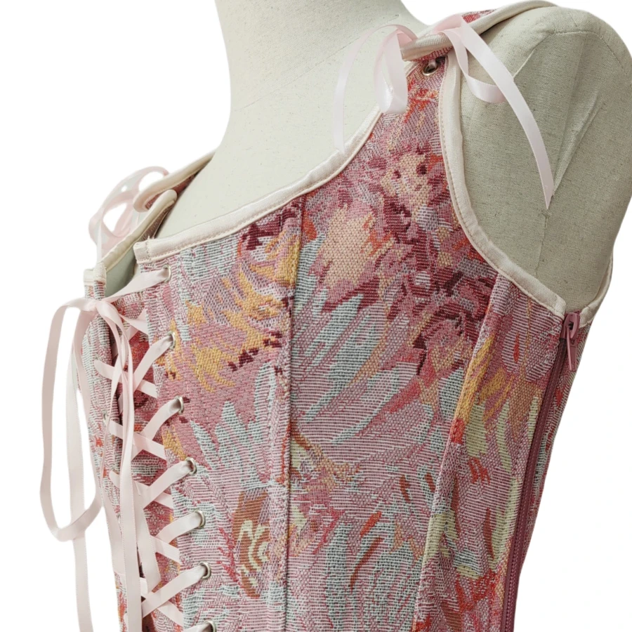 Vintage Oil Painting Print Corset Tops Women Costume Waist Vest Body Shaper Jacquard Corselet Ribbon Sexy Bustier
Vintage Oil Painting Print Corset Tops Women Costume Waist Vest Body Shaper Jacquard Corselet Ribbon Sexy Bustier