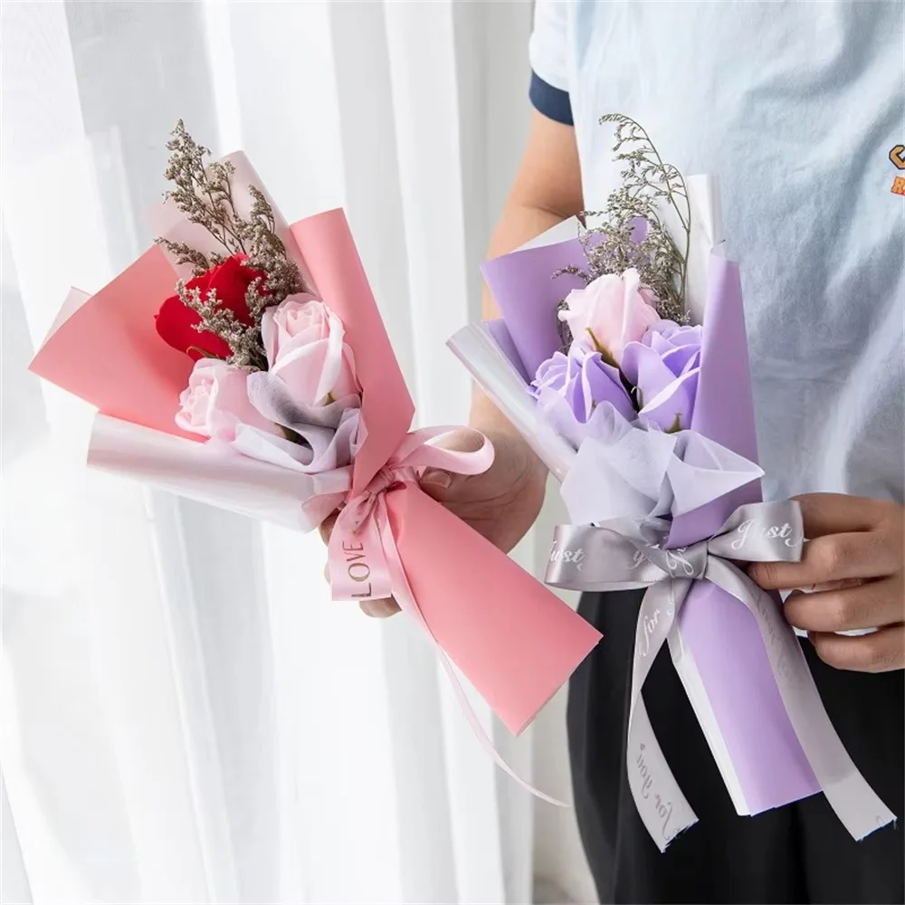 Creative Artificial Soap Flower 3 Heads Rose Soap Flower Rose Soap Bouquet Birthday Gift
Creative Artificial Soap Flower 3 Heads Rose Soap Flower Rose Soap Bouquet Birthday Gift