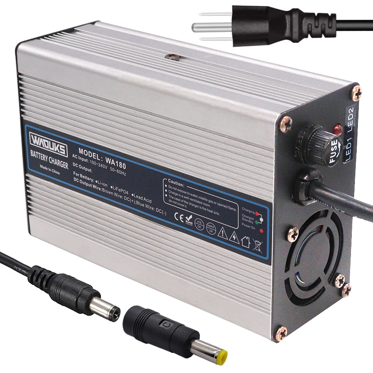 Зарядное устройство для литиевых аккумуляторов 42В 3А с разъемом DC 5.5 x 2.1мм/5.5 x 2.5мм, быстрое зарядное устройство для Li-ion аккумуляторов 10S 36В 37В
Зарядное устройство для литиевых аккумуляторов 42В 3А с разъемом DC 5.5 x 2.1мм/5.5 x 2.5мм, быстрое зарядное устройство для Li-ion аккумуляторов 10S 36В 37В