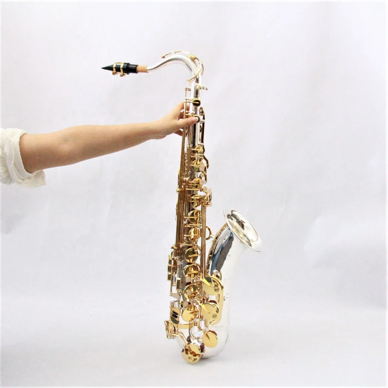 Hooqu Silver Saxophone High Quality Double Color Saxophone Tenor Factory Price Tenor Saxophone Professional
Hooqu Silver Saxophone High Quality Double Color Saxophone Tenor Factory Price Tenor Saxophone Professional