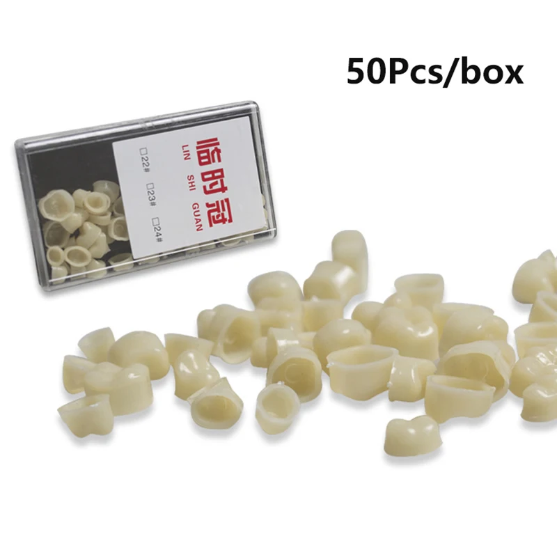 50 Pcs/Box Dental Temporary Crown Kit Anterior Front Molar Posterior Teeth Veneers Dentistry Tooth Whitening Tools
50 Pcs/Box Dental Temporary Crown Kit Anterior Front Molar Posterior Teeth Veneers Dentistry Tooth Whitening Tools