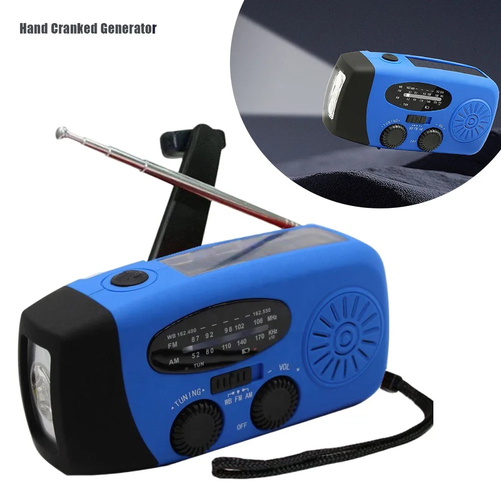 USB Multifunctional Hand Crank Generator 2000mAh Outdoor Solar Hand Crank Powered Camping Light with LED Flashlight AM/FM Radio
USB Multifunctional Hand Crank Generator 2000mAh Outdoor Solar Hand Crank Powered Camping Light with LED Flashlight AM/FM Radio