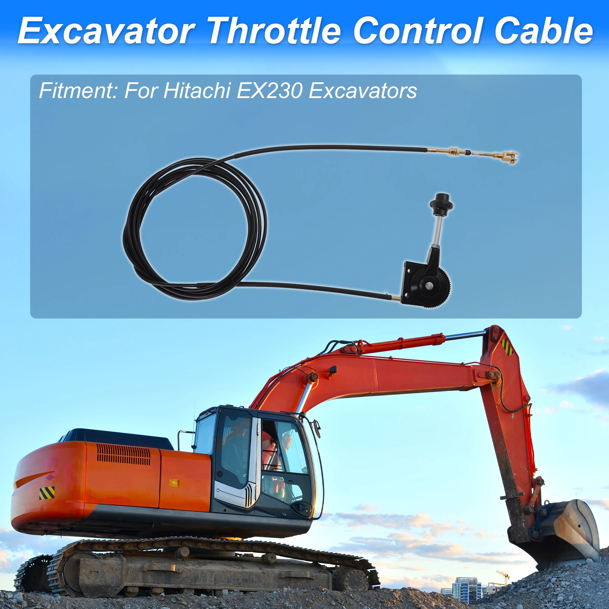 UXCELL Excavator Throttle Control Cable for Hitachi EX230 Excavators 7m 23ft 1 Set
UXCELL Excavator Throttle Control Cable for Hitachi EX230 Excavators 7m 23ft 1 Set