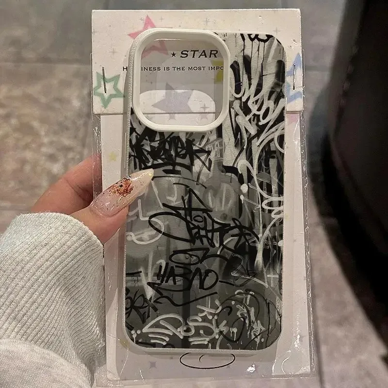 Black and White Graffiti Letters Cool Design Soft Phone Case For iPhone 17 16 15 14 Plus 13 12 11 Pro MAX 17 Air Phone Cover
Black and White Graffiti Letters Cool Design Soft Phone Case For iPhone 17 16 15 14 Plus 13 12 11 Pro MAX 17 Air Phone Cover