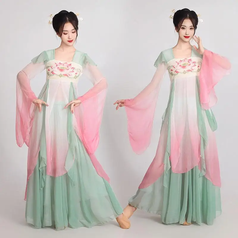Women Elegant Classic Dance Costume Body Charm Gradual Change Chiffon Gauze Dress Chinese Dance Clothes Practice Clothes
Women Elegant Classic Dance Costume Body Charm Gradual Change Chiffon Gauze Dress Chinese Dance Clothes Practice Clothes