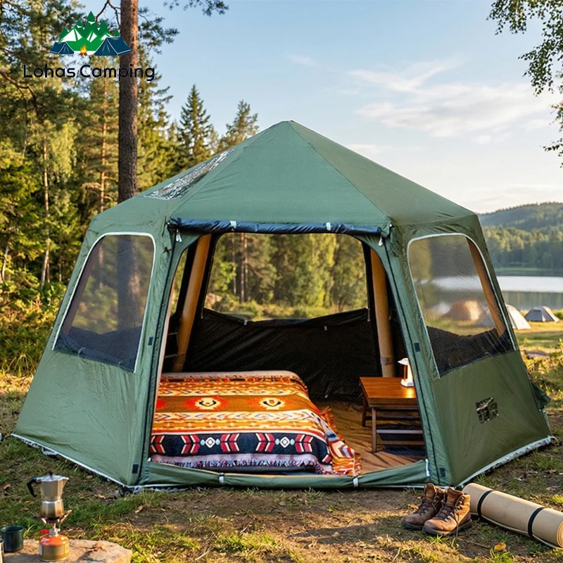 Large camping air tent 4-6 people Waterproof Family Tent Hiking Camping Tent Traveling hexagonal inflatable tent with Canopy
Large camping air tent 4-6 people Waterproof Family Tent Hiking Camping Tent Traveling hexagonal inflatable tent with Canopy