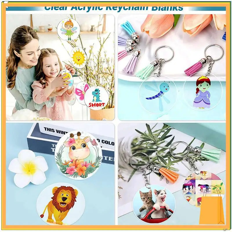 L52A-1750Pcs Acrylic Clear Keychain Blanks For Vinyl With Blanks, Tassels, Jump Rings, Keychain Rings For DIY Keychain Craft
L52A-1750Pcs Acrylic Clear Keychain Blanks For Vinyl With Blanks, Tassels, Jump Rings, Keychain Rings For DIY Keychain Craft