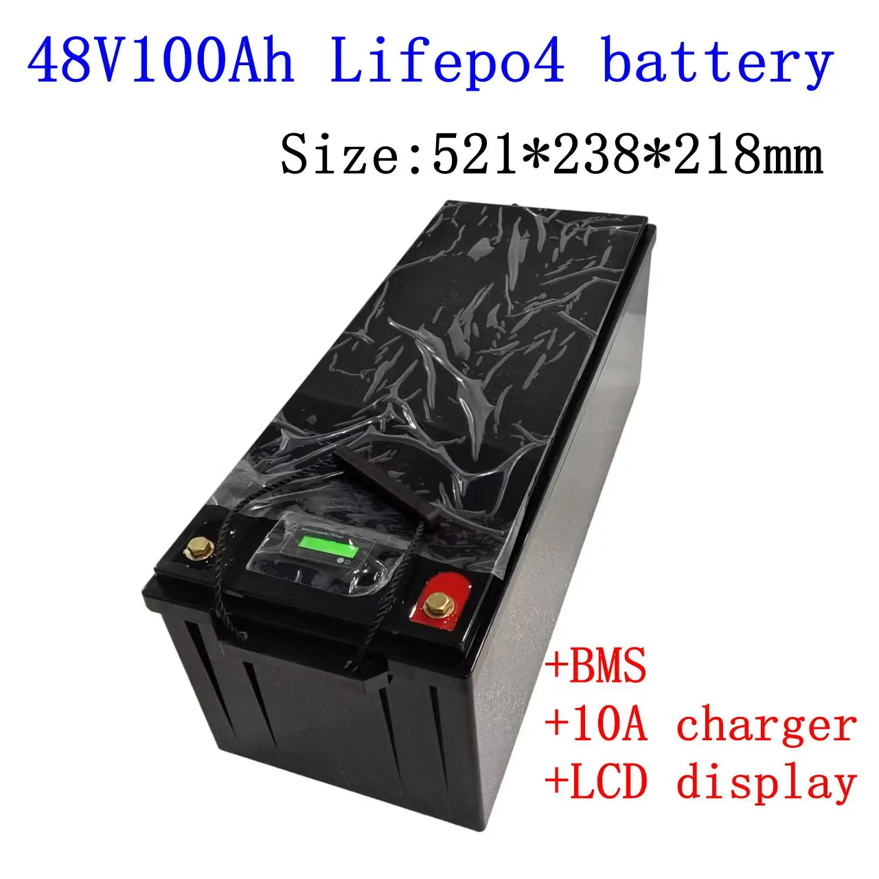 lithium 48v 100AH lifepo4 battery with BMS for tricycle golf cart inverter Solar energy storage scooter +58.4V 10A charger
lithium 48v 100AH lifepo4 battery with BMS for tricycle golf cart inverter Solar energy storage scooter +58.4V 10A charger