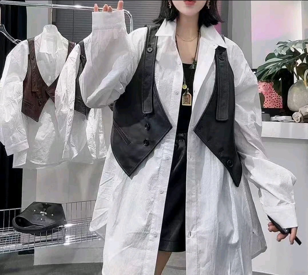 Необычный жилет из натуральной овчины, женский модный приталенный жилет, осенний новый жилет для поездок на работу, длинный свек, застежка на одной пуговице
Необычный жилет из натуральной овчины, женский модный приталенный жилет, осенний новый жилет для поездок на работу, длинный свек, застежка на одной пуговице