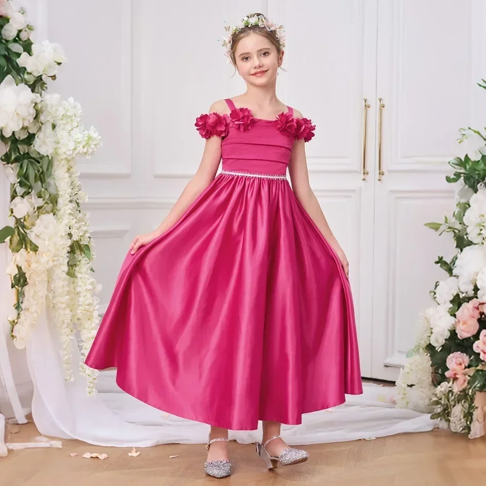 Children's Evening Dress Host's Birthday Princess Dress Piano Performance Dress Girls Rose Red Long Sling Party Dresses ASQ03
Children's Evening Dress Host's Birthday Princess Dress Piano Performance Dress Girls Rose Red Long Sling Party Dresses ASQ03
