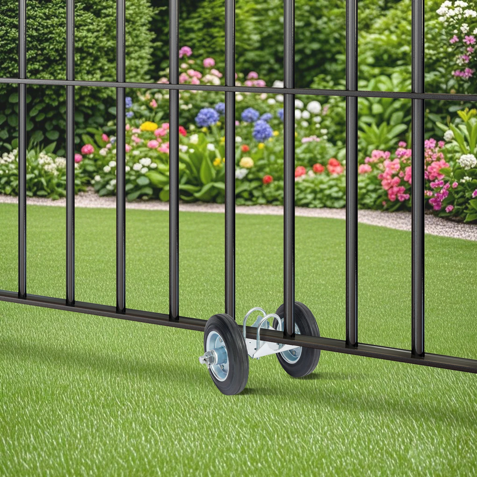 11.81x6.3in Sliding Gate Hardware Kit, Heavy Duty 600lbs Double Wheel Frame, Galvanized Steel Rolling Track Wheels with Latch for Farm Driveway Warehouse Doors
11.81x6.3in Sliding Gate Hardware Kit, Heavy Duty 600lbs Double Wheel Frame, Galvanized Steel Rolling Track Wheels with Latch for Farm Driveway Warehouse Doors