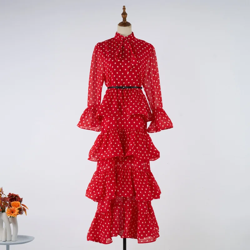 Long Dr with Polka Dot Pattern And Layered Skirt High Waist Design for Autumn Season Street Sle Suitable for M...
Long Dr with Polka Dot Pattern And Layered Skirt High Waist Design for Autumn Season Street Sle Suitable for M...