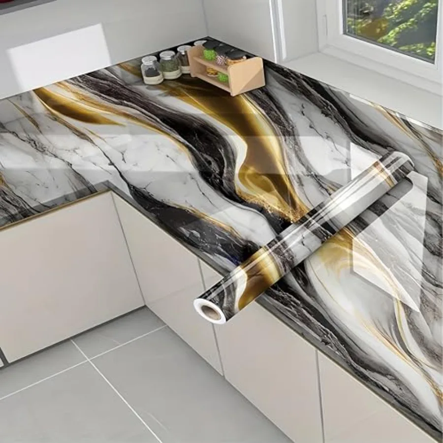 Kitchen cooktop oil-resistant self-adhesive wallpaper for furniture renovation and TV background, marble texture light luxury f
Kitchen cooktop oil-resistant self-adhesive wallpaper for furniture renovation and TV background, marble texture light luxury f