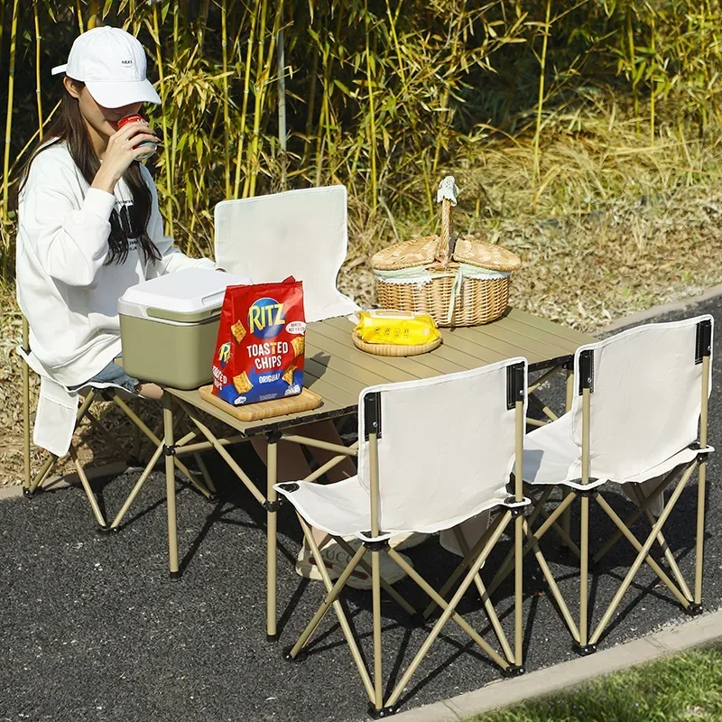 Outdoor Folding Chair Aluminum Alloy Egg Roll Table Carbon Steel Open-air Picnic Camping Wholesale Camping Portable and Set
Outdoor Folding Chair Aluminum Alloy Egg Roll Table Carbon Steel Open-air Picnic Camping Wholesale Camping Portable and Set