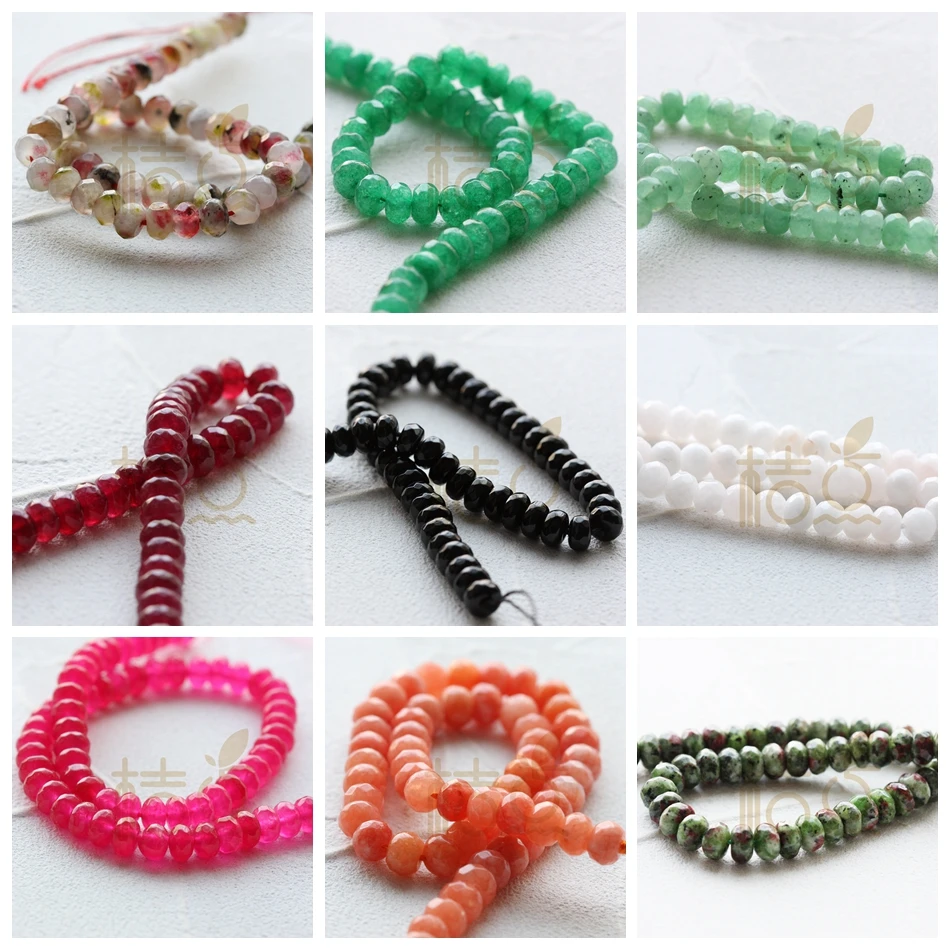 One Strand (70 Pieces) Semi Precious Stone Faceted Donut Beads - Varies Colors 5x8mm (G408)
One Strand (70 Pieces) Semi Precious Stone Faceted Donut Beads - Varies Colors 5x8mm (G408)
