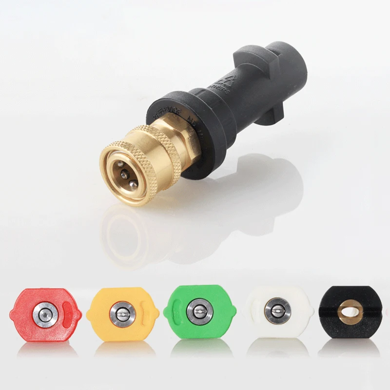 Pressure Washer Adapter Kit 1/4'' Quick Connect Female Fitting With K2 K3 K4 K5 K6 K7 And 5 Nozzle Tips Adapter
Pressure Washer Adapter Kit 1/4'' Quick Connect Female Fitting With K2 K3 K4 K5 K6 K7 And 5 Nozzle Tips Adapter