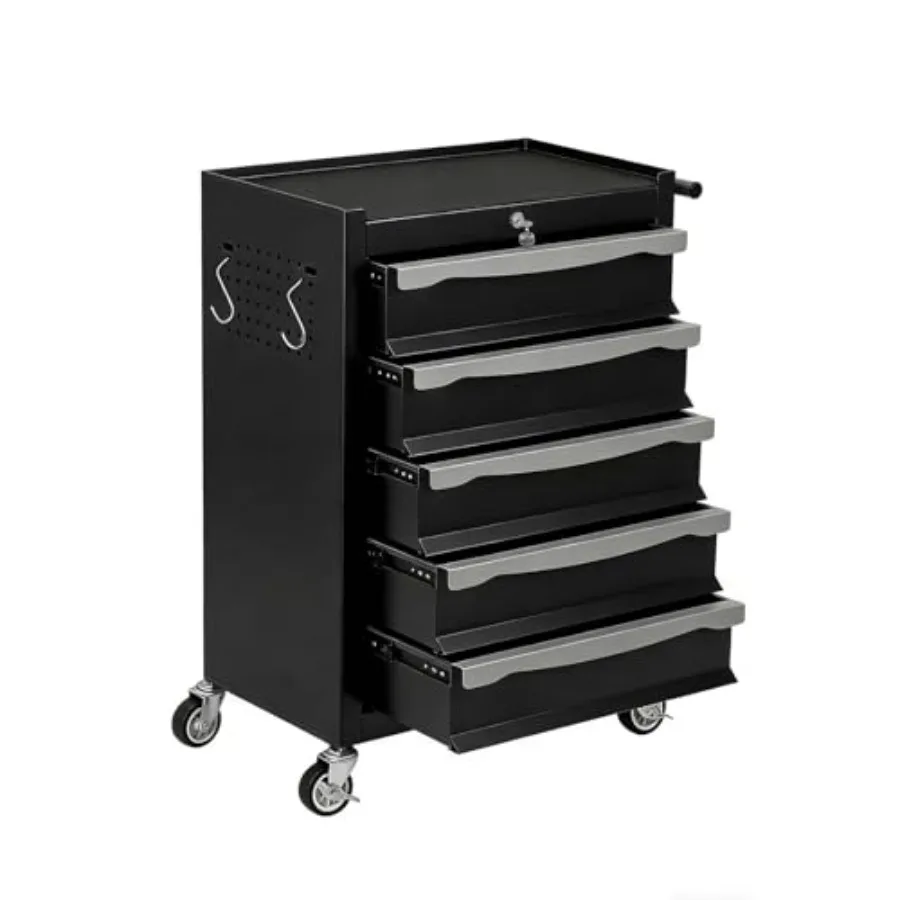 5-Drawer Tool Chest with Wheels Rolling Toolbox with Keyed Locking System Heavy Duty Tool Storage Cabinet for Garage Warehouse
5-Drawer Tool Chest with Wheels Rolling Toolbox with Keyed Locking System Heavy Duty Tool Storage Cabinet for Garage Warehouse