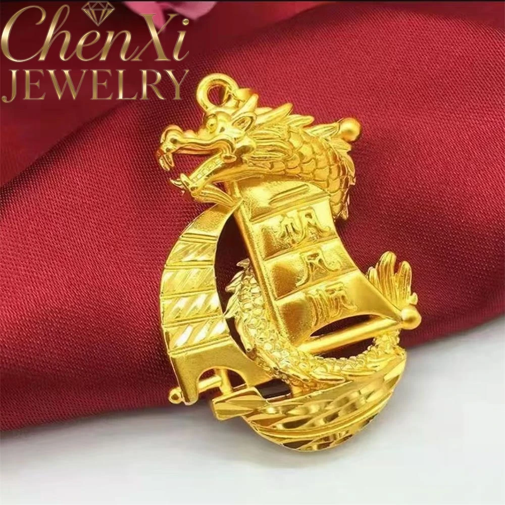 High-end Sand Gold Sailboat Dragon Head Pendant Luxury Quality Fashion Fine Jewelry Exquisite Elegant Popular Charms Mascots
High-end Sand Gold Sailboat Dragon Head Pendant Luxury Quality Fashion Fine Jewelry Exquisite Elegant Popular Charms Mascots