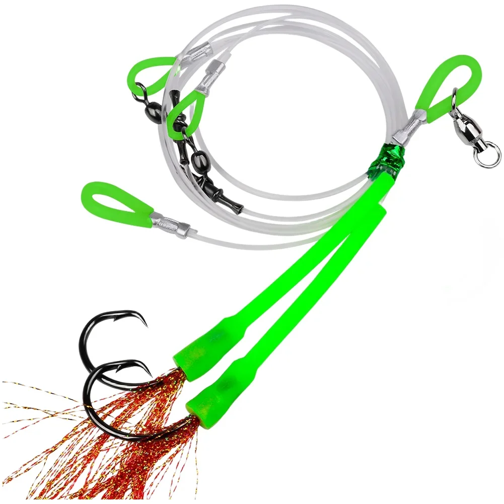 2pcs Fishhook Fishing Hooks PVC Luminous High Carbon Steel Hook Fishing Hook For Sea Fishing Bass Mackerel Fishhooks Fishing
2pcs Fishhook Fishing Hooks PVC Luminous High Carbon Steel Hook Fishing Hook For Sea Fishing Bass Mackerel Fishhooks Fishing