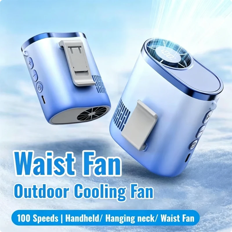Portable Waist Clip Fan 100-Speed Strong Wind USB Rechargeable LED Digital Display Neck Hanging Fan Long-lasting Battery Life
Portable Waist Clip Fan 100-Speed Strong Wind USB Rechargeable LED Digital Display Neck Hanging Fan Long-lasting Battery Life