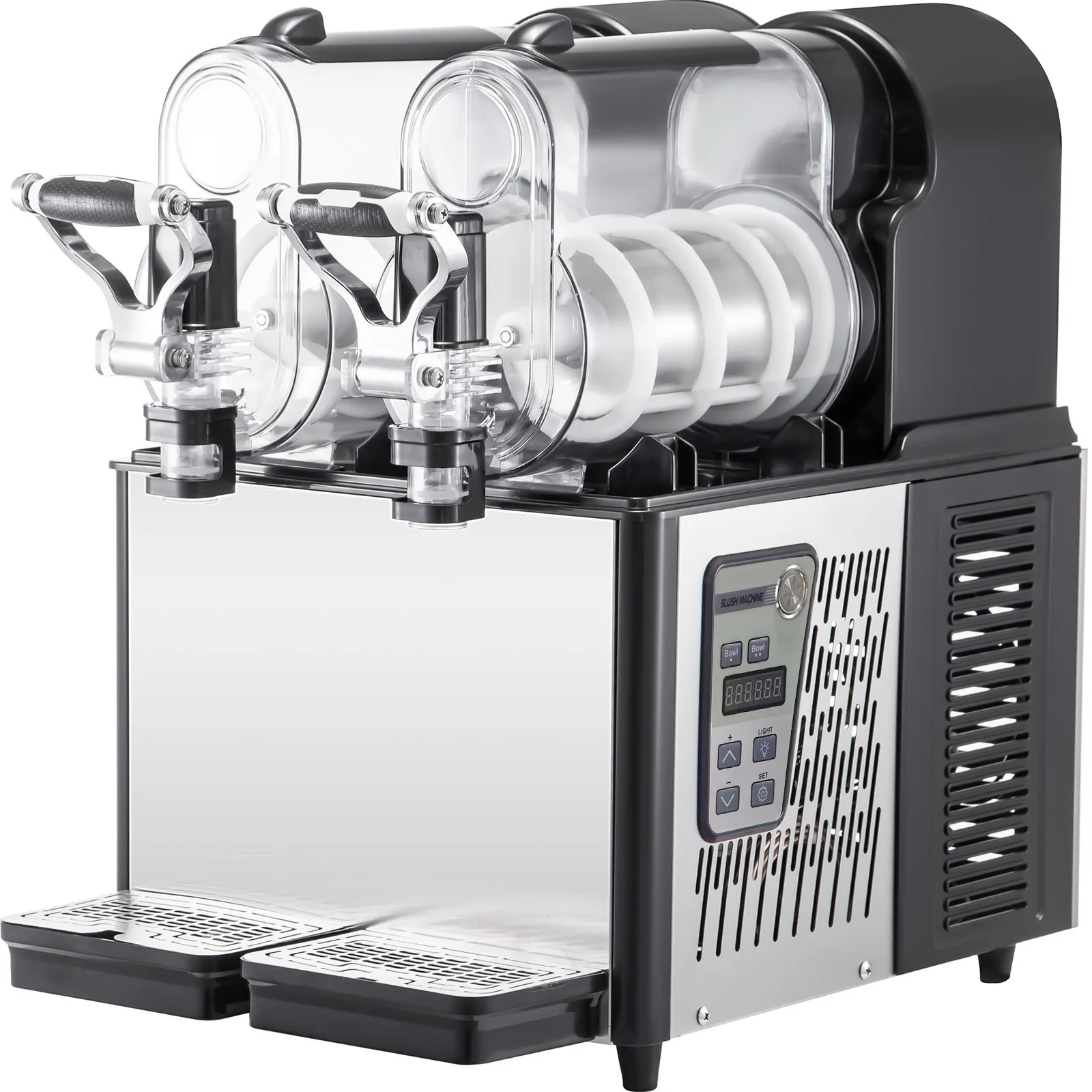 SIHAO 340W Commercial Slush Machine - Dual 3L Tanks Frozen Drink Maker with Temperature Controlfor Coffee Shops and snack Stores
SIHAO 340W Commercial Slush Machine - Dual 3L Tanks Frozen Drink Maker with Temperature Controlfor Coffee Shops and snack Stores