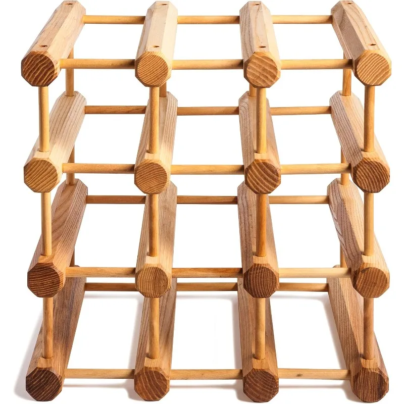Wood Stackable Modular Wine Rack Storage Holder with Natural Pins, 12 Bottle, Ash
Wood Stackable Modular Wine Rack Storage Holder with Natural Pins, 12 Bottle, Ash
