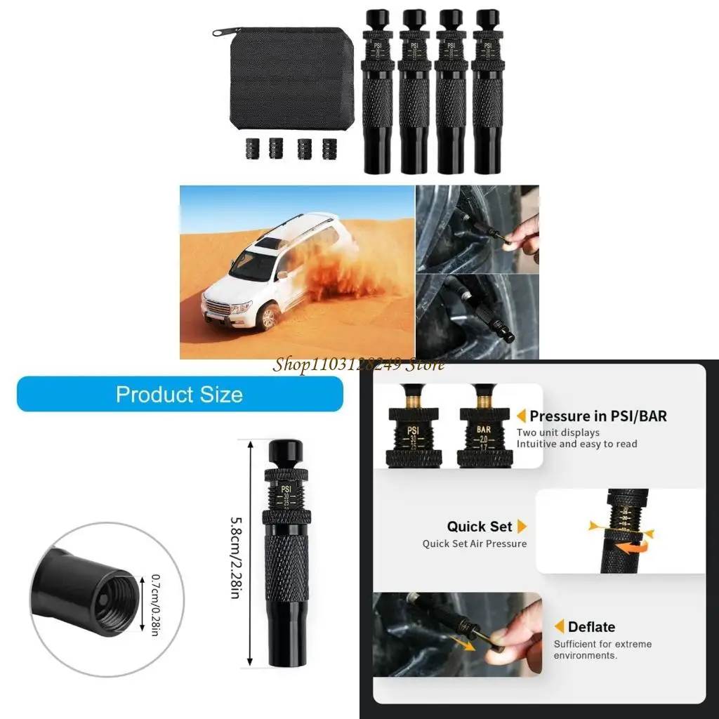 N5KD Adjustable Automatic Tire Deflators for Vehicle Use, Easy Twist Pressure Control
N5KD Adjustable Automatic Tire Deflators for Vehicle Use, Easy Twist Pressure Control