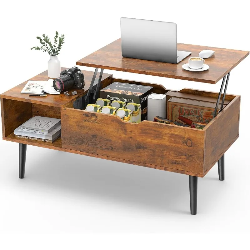 Coffee Table Brown, Lift Top Coffee Tables for Living Room,Wooden Dining Center Tables with Storage Shelf and Hidden Compartment
Coffee Table Brown, Lift Top Coffee Tables for Living Room,Wooden Dining Center Tables with Storage Shelf and Hidden Compartment