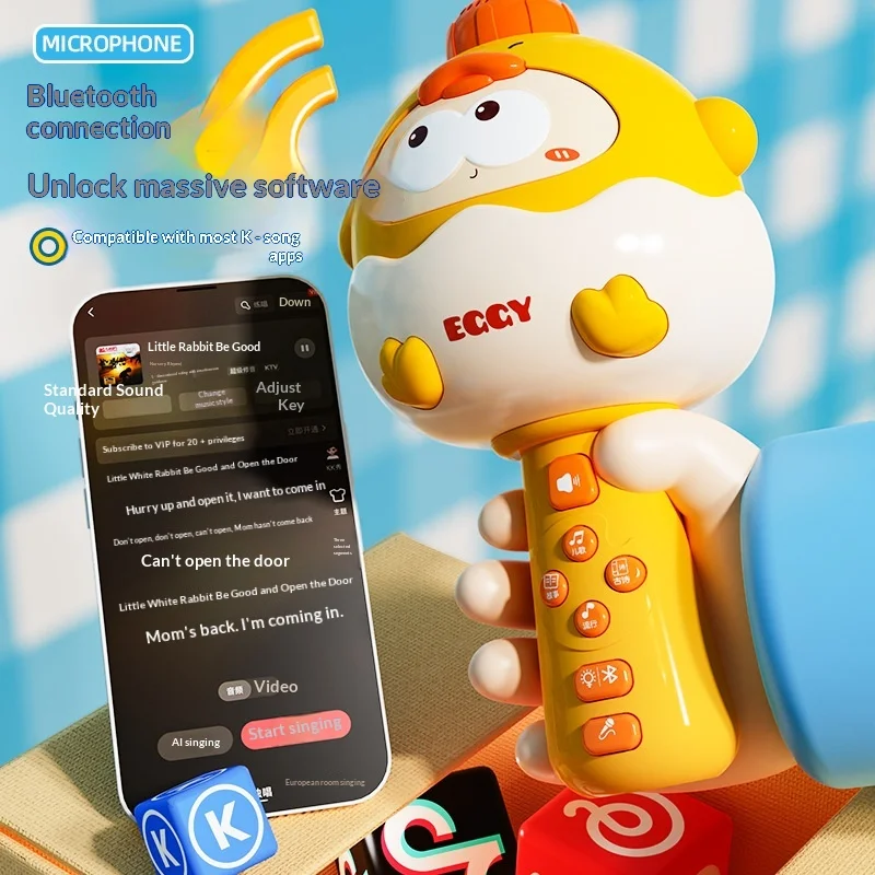 Kids Wireless Bluetooth Cute Duck Mic Karaoke Singing Machine Voice Changing Educational Toy Gift for Baby Toddlers Boys Girls
Kids Wireless Bluetooth Cute Duck Mic Karaoke Singing Machine Voice Changing Educational Toy Gift for Baby Toddlers Boys Girls
