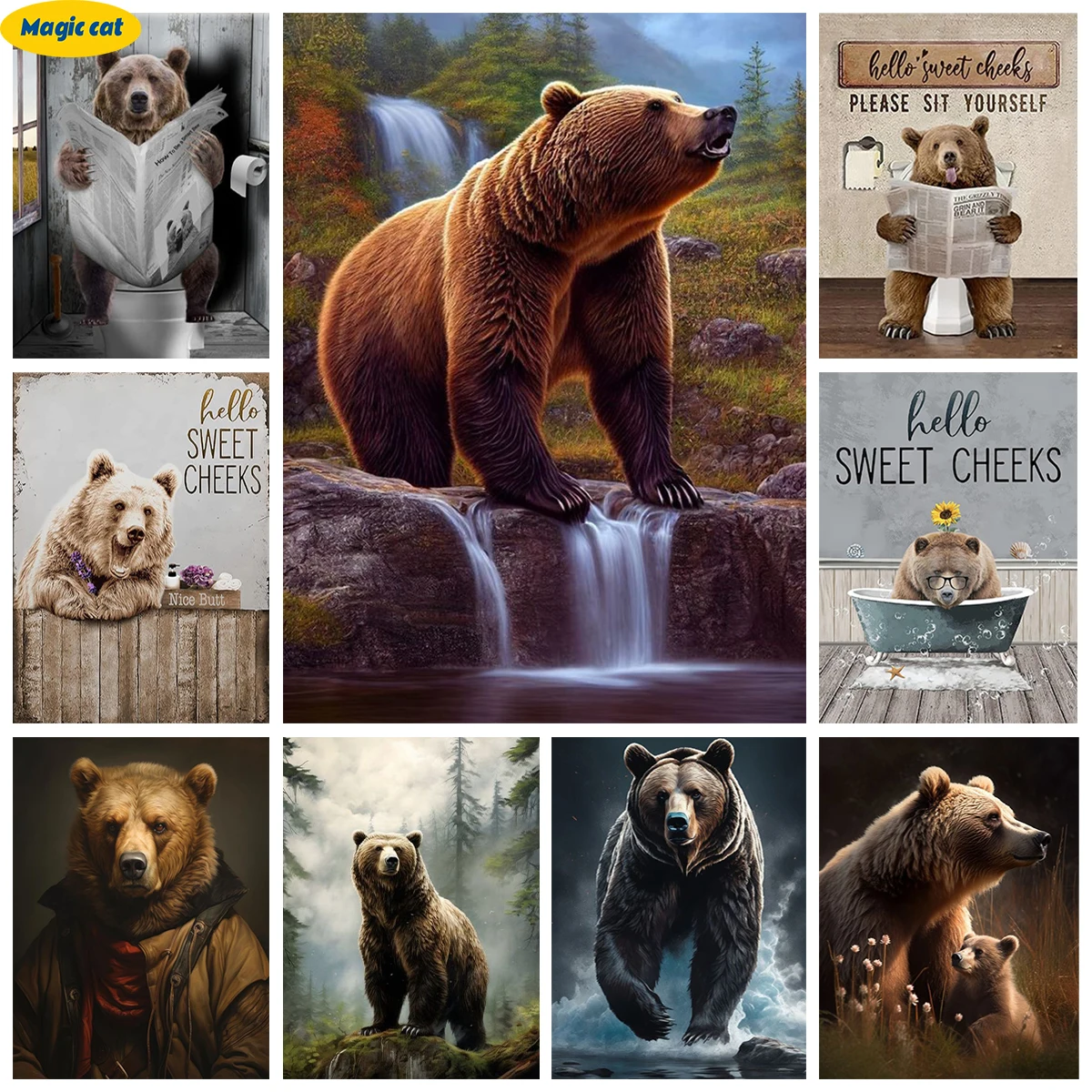 Bear Diamond Painting Kit Animals And Landscapes 5D Diamond Embroidery Cross Stitch Adult Hand Gift Bathroom Home Decor
Bear Diamond Painting Kit Animals And Landscapes 5D Diamond Embroidery Cross Stitch Adult Hand Gift Bathroom Home Decor